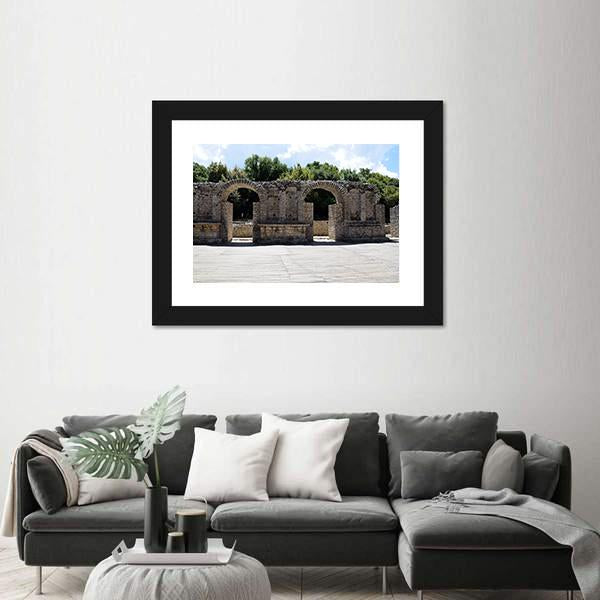 Ruins of Buthrotum In Albania Canvas Wall Art-3 Horizontal-Gallery Wrap-25" x 16"-Tiaracle
