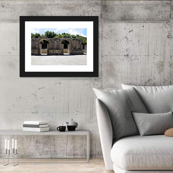 Ruins of Buthrotum In Albania Canvas Wall Art-3 Horizontal-Gallery Wrap-25" x 16"-Tiaracle