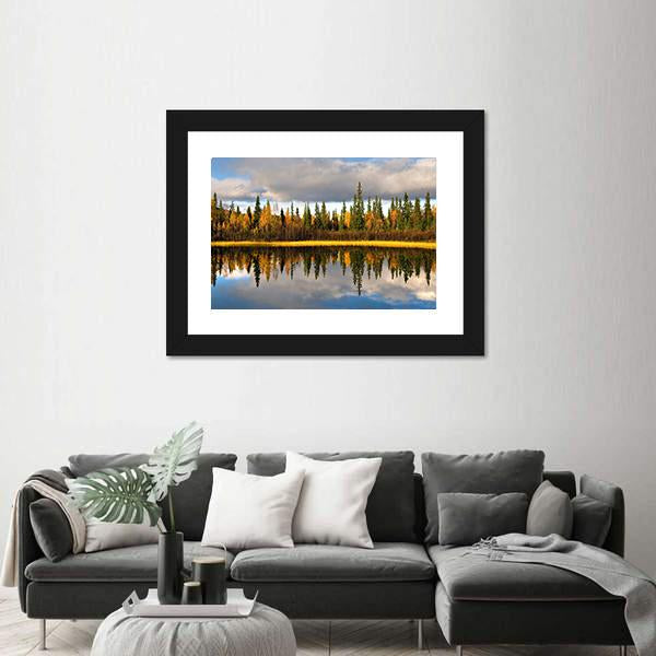 Rural Scandinavian Landscape Canvas Wall Art-1 Piece-Framed Print-20" x 16"-Tiaracle