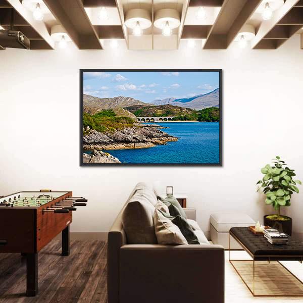 Rural Scenery In The Heart Of Scotland Canvas Wall Art-1 Piece-Floating Frame-36" x 24"-Tiaracle