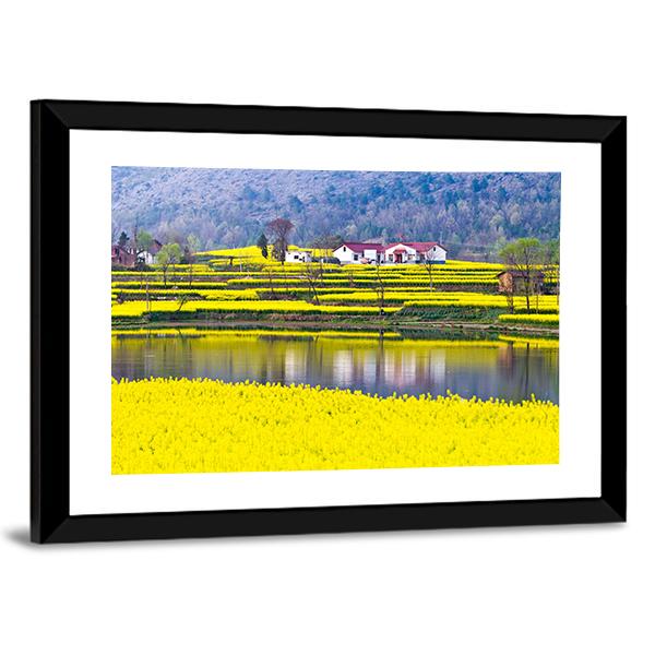 Rural Spring Scenery Canvas Wall Art-5 Horizontal-Gallery Wrap-22" x 12"-Tiaracle