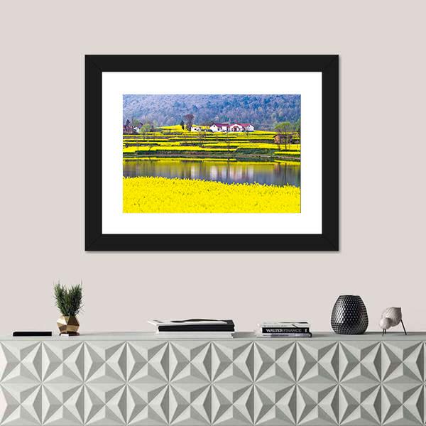 Rural Spring Scenery Canvas Wall Art-5 Horizontal-Gallery Wrap-22" x 12"-Tiaracle