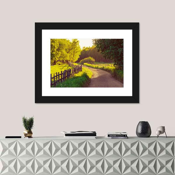 Rural Sweden Summer Sunny Landscape Canvas Wall Art-1 Piece-Framed Print-20" x 16"-Tiaracle