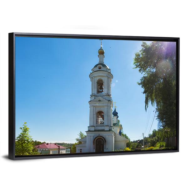 Russia City Of Ples St. Varvara Church Canvas Wall Art-3 Horizontal-Gallery Wrap-25" x 16"-Tiaracle