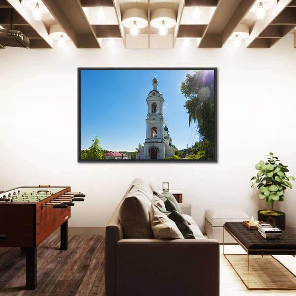 Russia City Of Ples St. Varvara Church Canvas Wall Art-3 Horizontal-Gallery Wrap-25" x 16"-Tiaracle