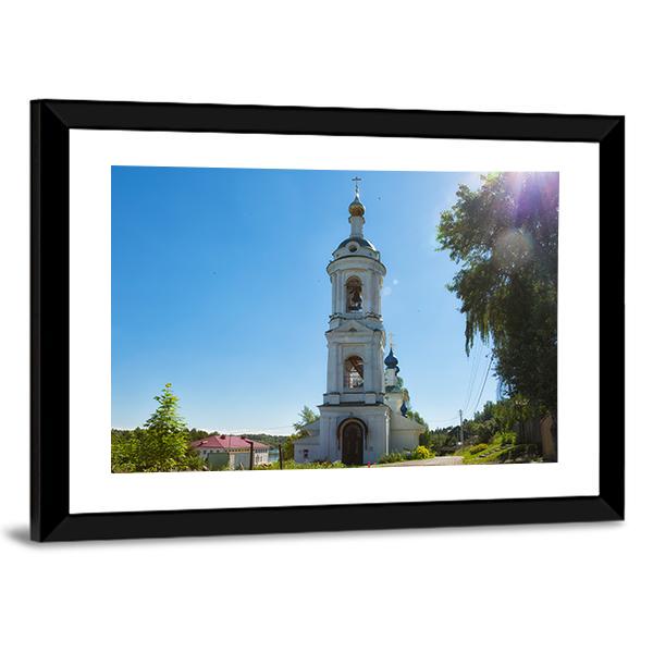 Russia City Of Ples St. Varvara Church Canvas Wall Art-3 Horizontal-Gallery Wrap-25" x 16"-Tiaracle