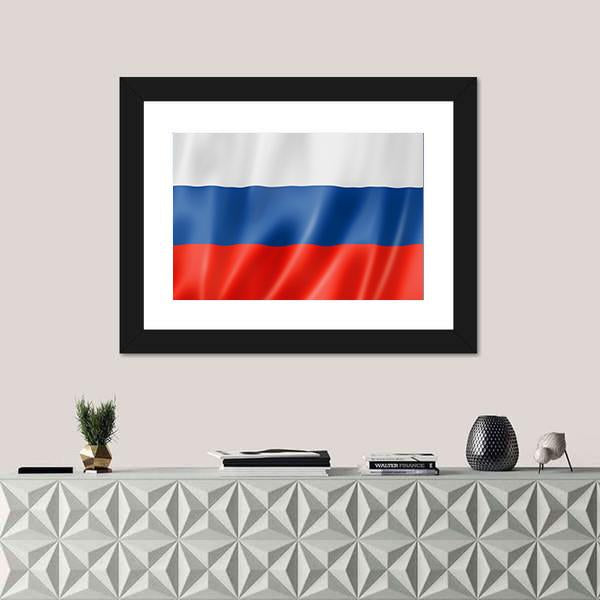 Russia Flag Canvas Wall Art-5 Horizontal-Gallery Wrap-22" x 12"-Tiaracle