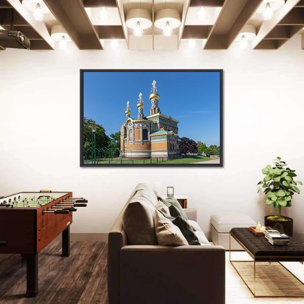Russian Chapel In Darmstadt Germany Canvas Wall Art-5 Horizontal-Gallery Wrap-22" x 12"-Tiaracle