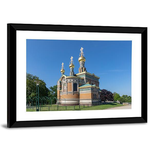 Russian Chapel In Darmstadt Germany Canvas Wall Art-5 Horizontal-Gallery Wrap-22" x 12"-Tiaracle