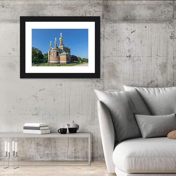 Russian Chapel In Darmstadt Germany Canvas Wall Art-5 Horizontal-Gallery Wrap-22" x 12"-Tiaracle