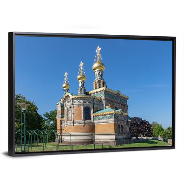Russian Chapel In Darmstadt Germany Canvas Wall Art-5 Horizontal-Gallery Wrap-22" x 12"-Tiaracle