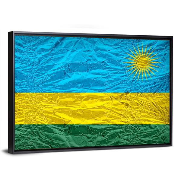 Rwanda Flag Pattern Canvas Wall Art-3 Horizontal-Gallery Wrap-25" x 16"-Tiaracle