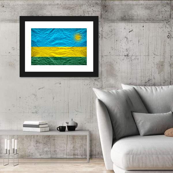 Rwanda Flag Pattern Canvas Wall Art-3 Horizontal-Gallery Wrap-25" x 16"-Tiaracle