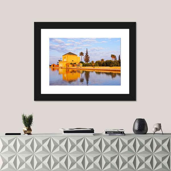 Saadian Garden In Morocco Canvas Wall Art-1 Piece-Framed Print-20" x 16"-Tiaracle