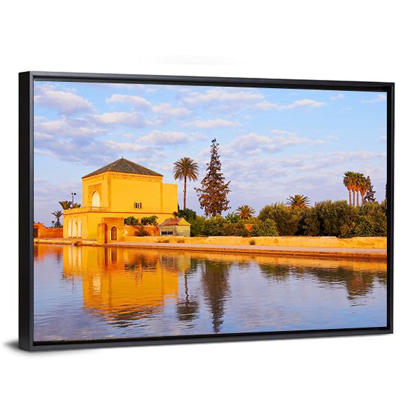 Saadian Garden In Morocco Canvas Wall Art-3 Horizontal-Gallery Wrap-25" x 16"-Tiaracle