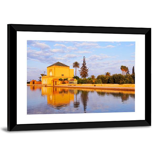 Saadian Garden In Morocco Canvas Wall Art-3 Horizontal-Gallery Wrap-25" x 16"-Tiaracle