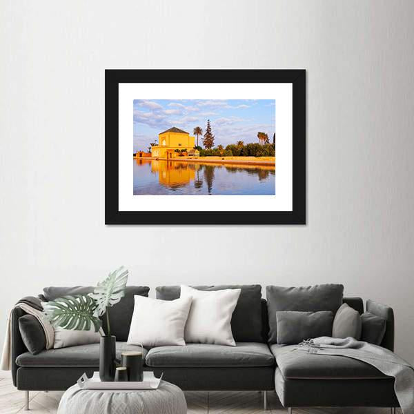 Saadian Garden In Morocco Canvas Wall Art-3 Horizontal-Gallery Wrap-25" x 16"-Tiaracle