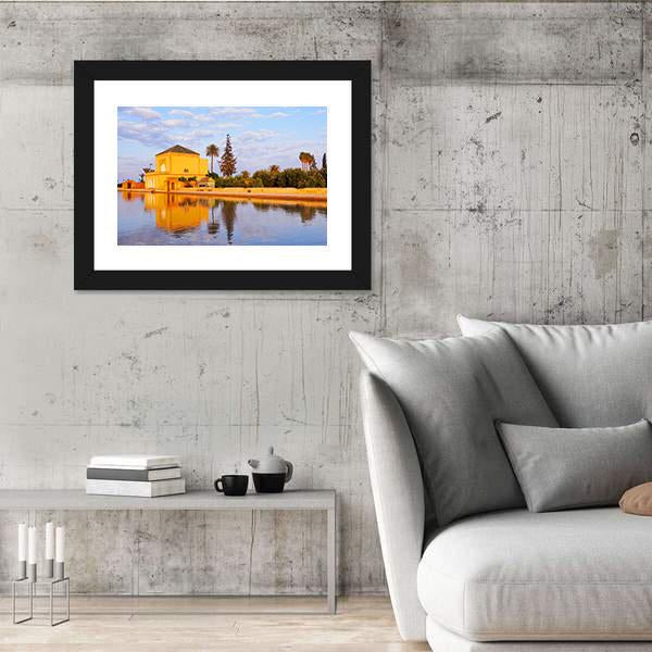 Saadian Garden In Morocco Canvas Wall Art-3 Horizontal-Gallery Wrap-25" x 16"-Tiaracle