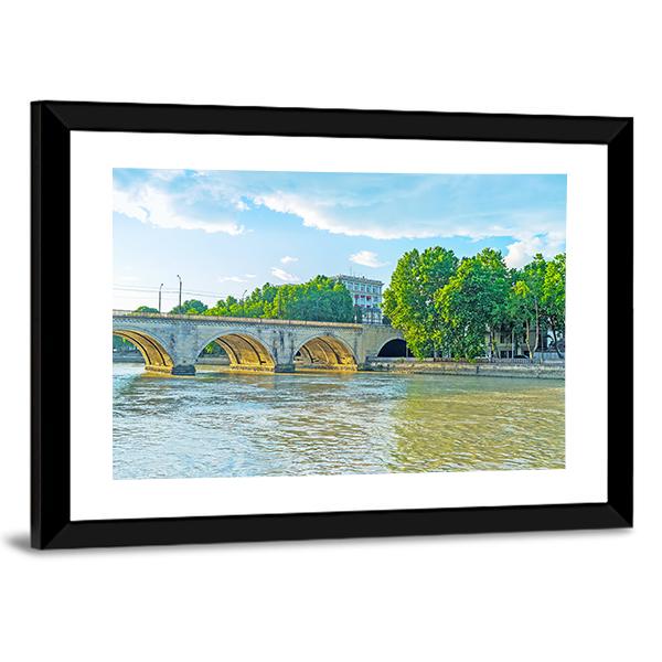 Saarbrucken Bridge Over Kura River Canvas Wall Art-3 Horizontal-Gallery Wrap-25" x 16"-Tiaracle