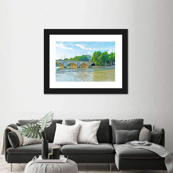 Saarbrucken Bridge Over Kura River Canvas Wall Art-3 Horizontal-Gallery Wrap-25" x 16"-Tiaracle