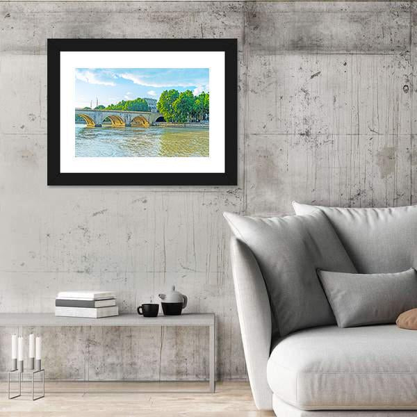 Saarbrucken Bridge Over Kura River Canvas Wall Art-3 Horizontal-Gallery Wrap-25" x 16"-Tiaracle