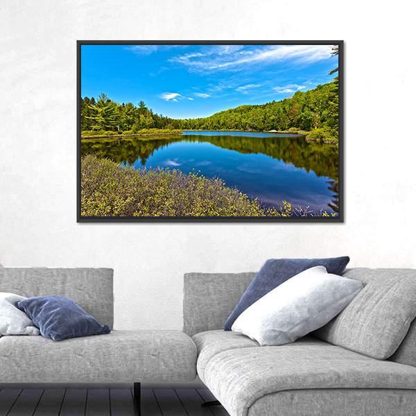 Sacacomie In Quebec Canvas Wall Art-1 Piece-Floating Frame-24" x 16"-Tiaracle