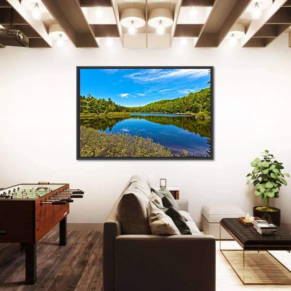 Sacacomie In Quebec Canvas Wall Art-3 Horizontal-Gallery Wrap-25" x 16"-Tiaracle