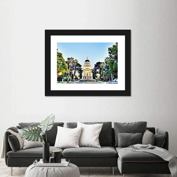 Sacramento State Capitol Building Canvas Wall Art-3 Horizontal-Gallery Wrap-25" x 16"-Tiaracle