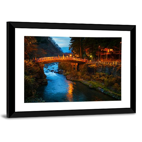 Sacred Bridge Japan Canvas Wall Art-5 Horizontal-Gallery Wrap-22" x 12"-Tiaracle