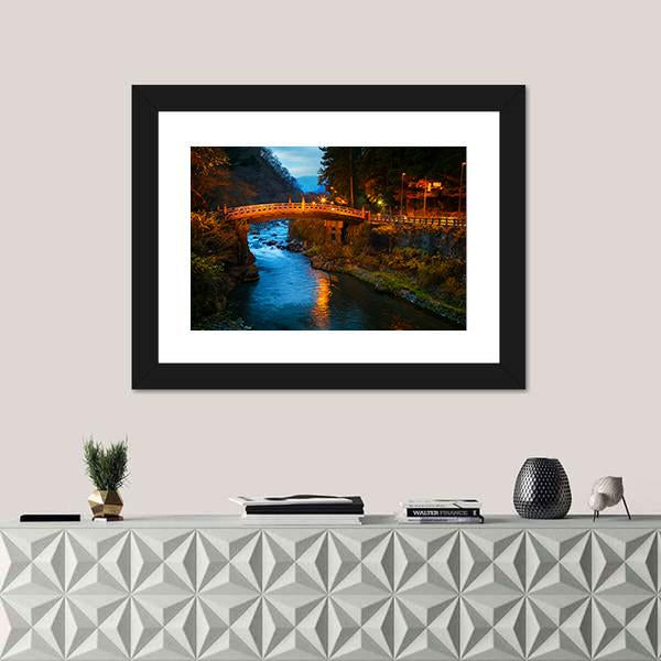 Sacred Bridge Japan Canvas Wall Art-5 Horizontal-Gallery Wrap-22" x 12"-Tiaracle