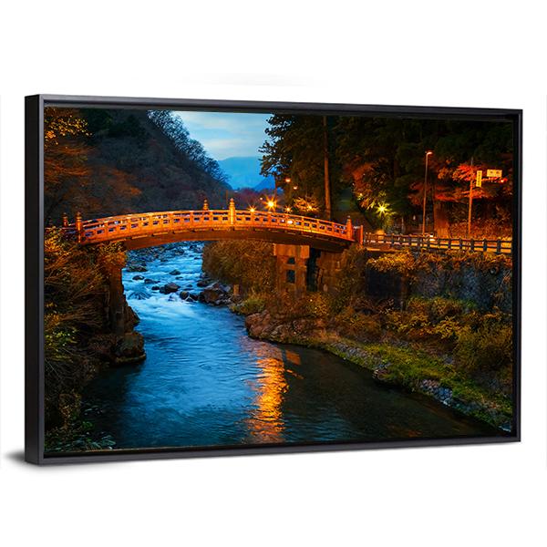 Sacred Bridge Japan Canvas Wall Art-5 Horizontal-Gallery Wrap-22" x 12"-Tiaracle
