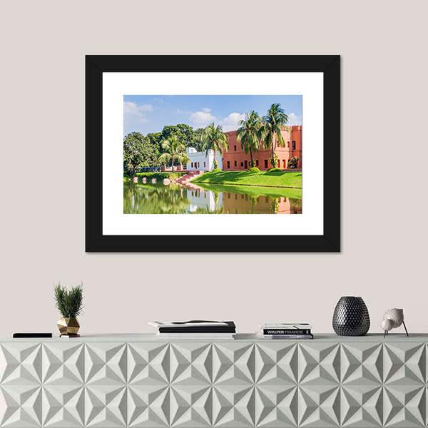 Sadarbari Rajbari Palace Canvas Wall Art-1 Piece-Framed Print-20" x 16"-Tiaracle