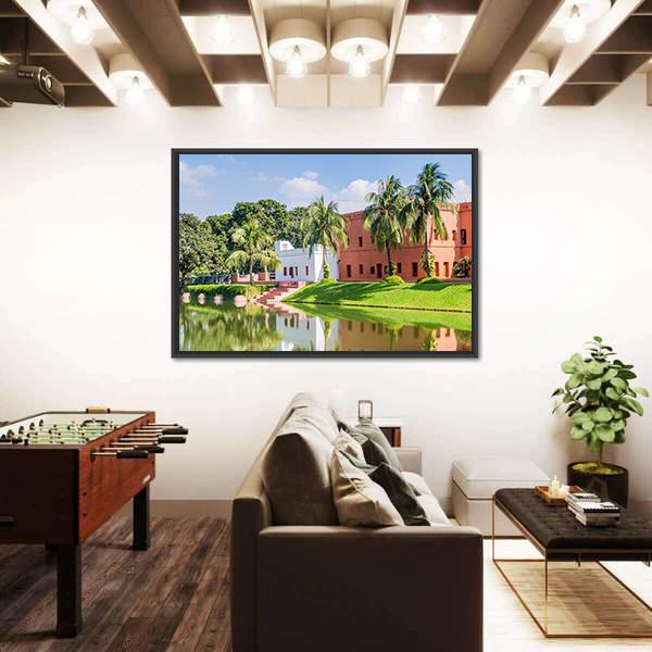 Sadarbari Rajbari Palace Canvas Wall Art-3 Horizontal-Gallery Wrap-25" x 16"-Tiaracle