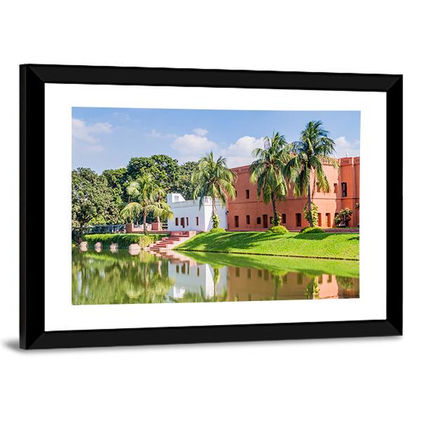 Sadarbari Rajbari Palace Canvas Wall Art-3 Horizontal-Gallery Wrap-25" x 16"-Tiaracle