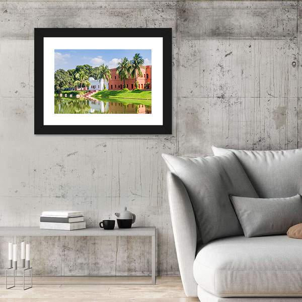 Sadarbari Rajbari Palace Canvas Wall Art-3 Horizontal-Gallery Wrap-25" x 16"-Tiaracle