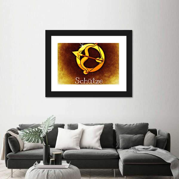 Sagittarius Horoscope Canvas Wall Art-1 Piece-Framed Print-20" x 16"-Tiaracle