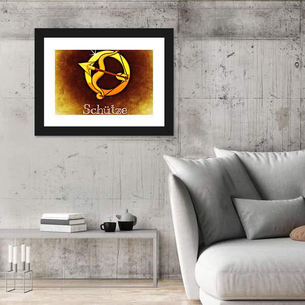Sagittarius Horoscope Canvas Wall Art-5 Horizontal-Gallery Wrap-22" x 12"-Tiaracle