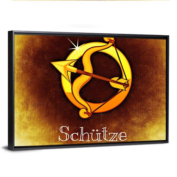 Sagittarius Horoscope Canvas Wall Art-5 Horizontal-Gallery Wrap-22" x 12"-Tiaracle