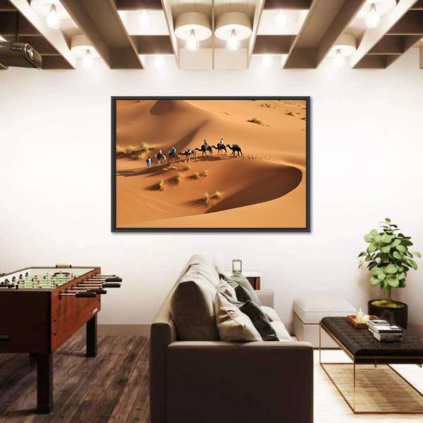 Sahara Desert Of Morocco Canvas Wall Art-5 Horizontal-Gallery Wrap-22" x 12"-Tiaracle