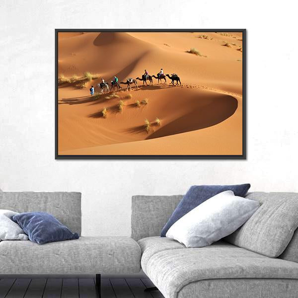 Sahara Desert Of Morocco Canvas Wall Art-5 Horizontal-Gallery Wrap-22" x 12"-Tiaracle