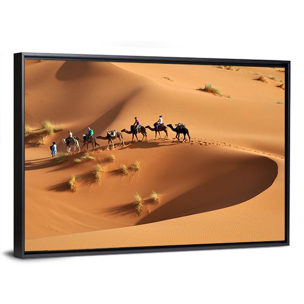 Sahara Desert Of Morocco Canvas Wall Art-5 Horizontal-Gallery Wrap-22" x 12"-Tiaracle