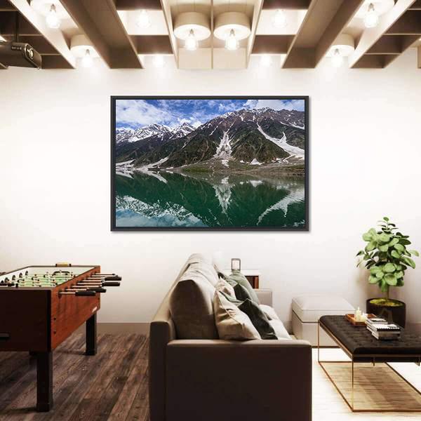 Saiful Malook Lake Kaghan Valley Pakistan Canvas Wall Art-1 Piece-Floating Frame-24" x 16"-Tiaracle