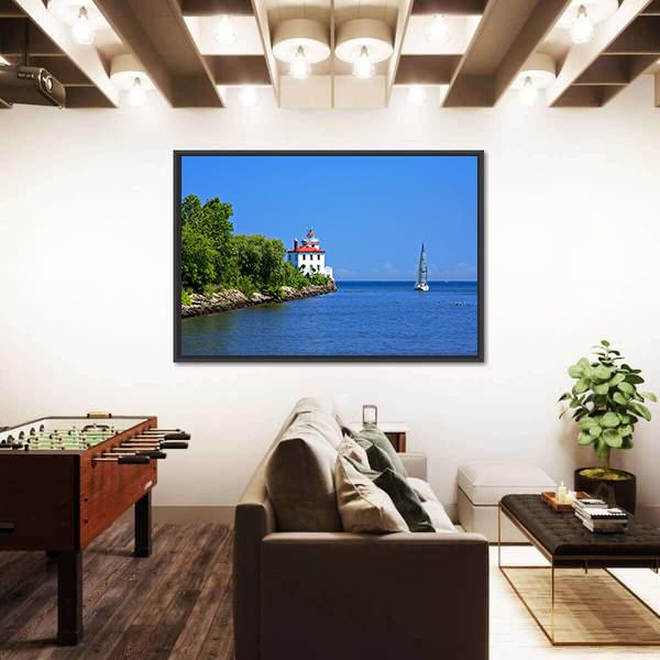 Sailing Lake Erie Canvas Wall Art-3 Horizontal-Gallery Wrap-25" x 16"-Tiaracle