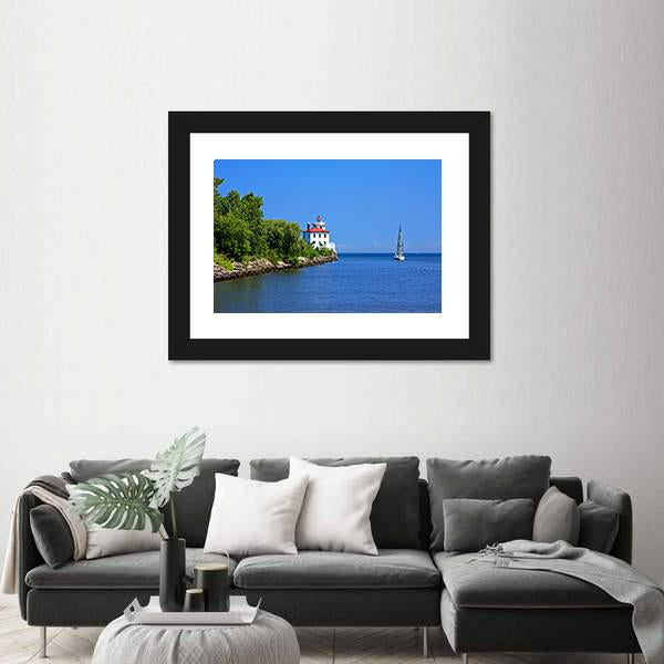 Sailing Lake Erie Canvas Wall Art-3 Horizontal-Gallery Wrap-25" x 16"-Tiaracle