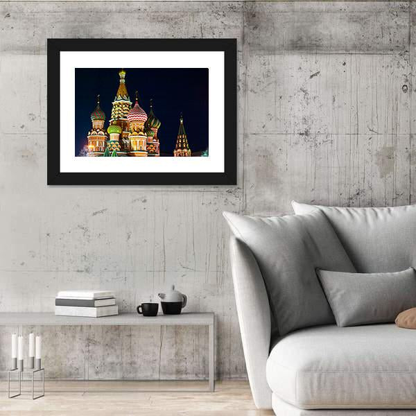 Saint Basil s Cathedral In Moscow Canvas Wall Art-3 Horizontal-Gallery Wrap-25" x 16"-Tiaracle