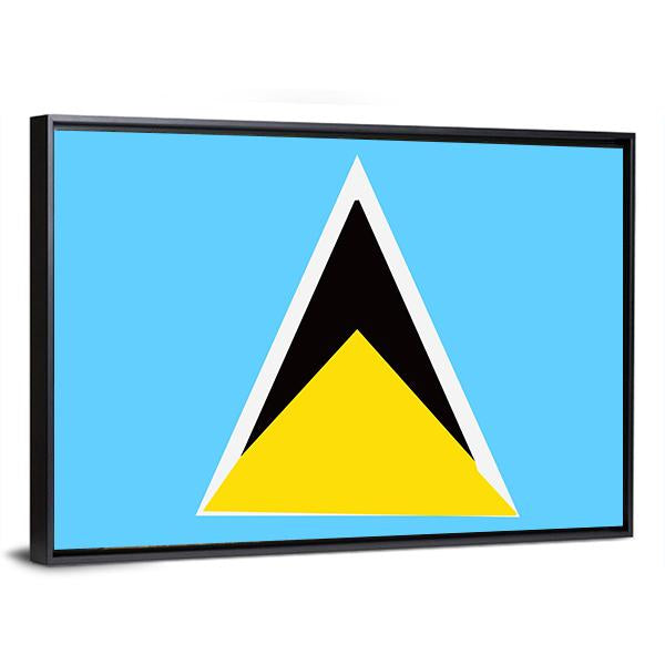 Saint Lucia Flag Canvas Wall Art-3 Horizontal-Gallery Wrap-25" x 16"-Tiaracle