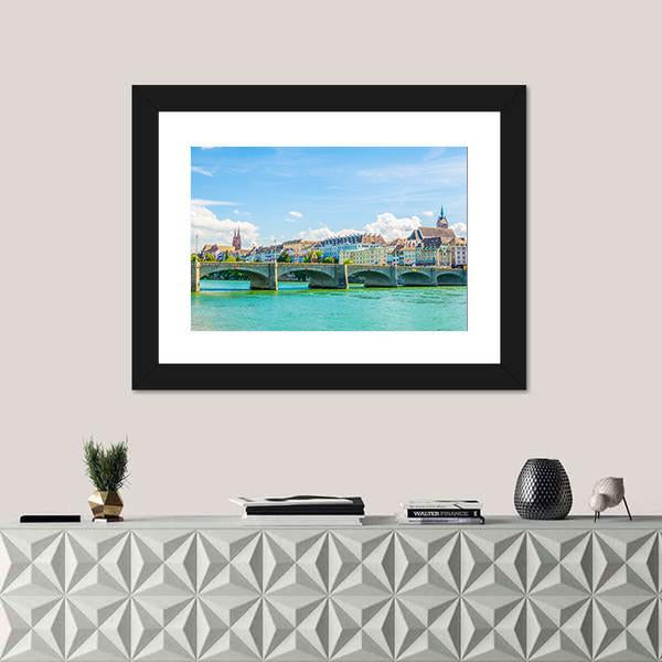 Saint Martin Church In Basel Switzerland Canvas Wall Art-1 Piece-Framed Print-20" x 16"-Tiaracle