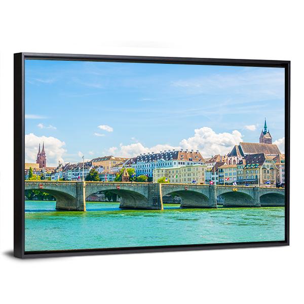 Saint Martin Church In Basel Switzerland Canvas Wall Art-3 Horizontal-Gallery Wrap-25" x 16"-Tiaracle