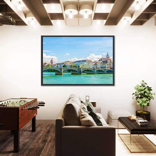 Saint Martin Church In Basel Switzerland Canvas Wall Art-3 Horizontal-Gallery Wrap-25" x 16"-Tiaracle