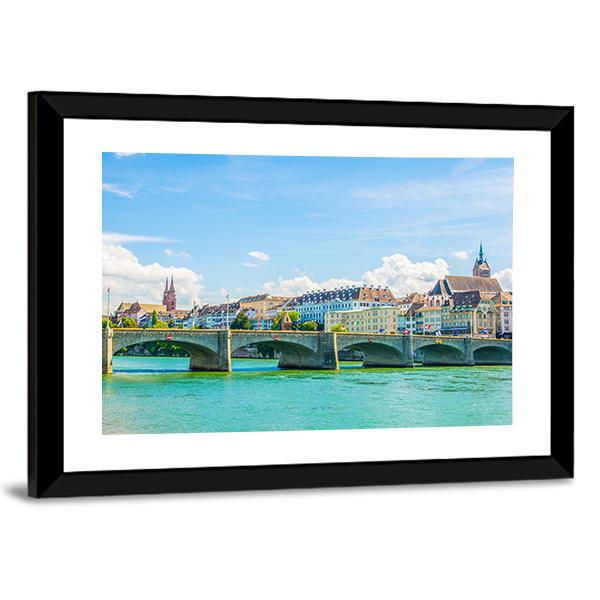 Saint Martin Church In Basel Switzerland Canvas Wall Art-3 Horizontal-Gallery Wrap-25" x 16"-Tiaracle